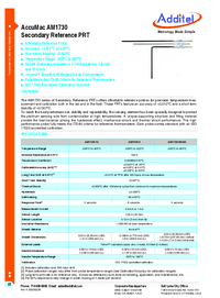 Thumbnail of document Data Sheet - AM1730 Secondary Reference PRT